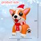 GOOSH 5.2FT Christmas Corgi Dog Inflatable with Santa Hat and LED Lights